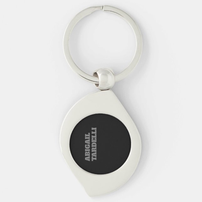 Professional minimalist bold modern custom plain keychain (Front)