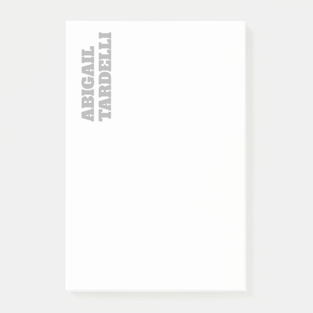 Professional minimalist bold modern custom plain post-it notes (Front)