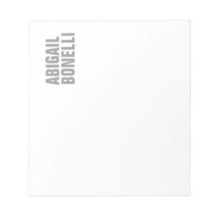 Professional minimalist bold modern grey white notepad