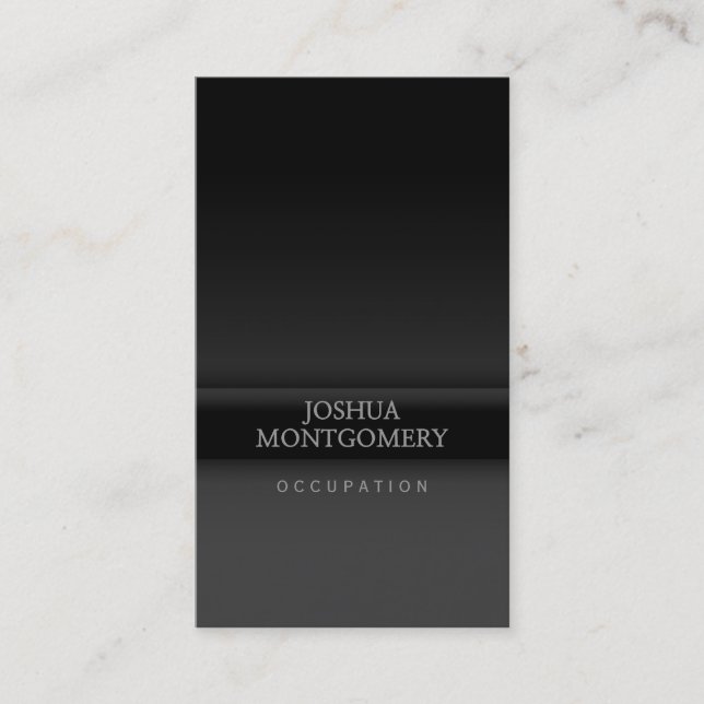 Professional minimalist business card Black Grey (Front)