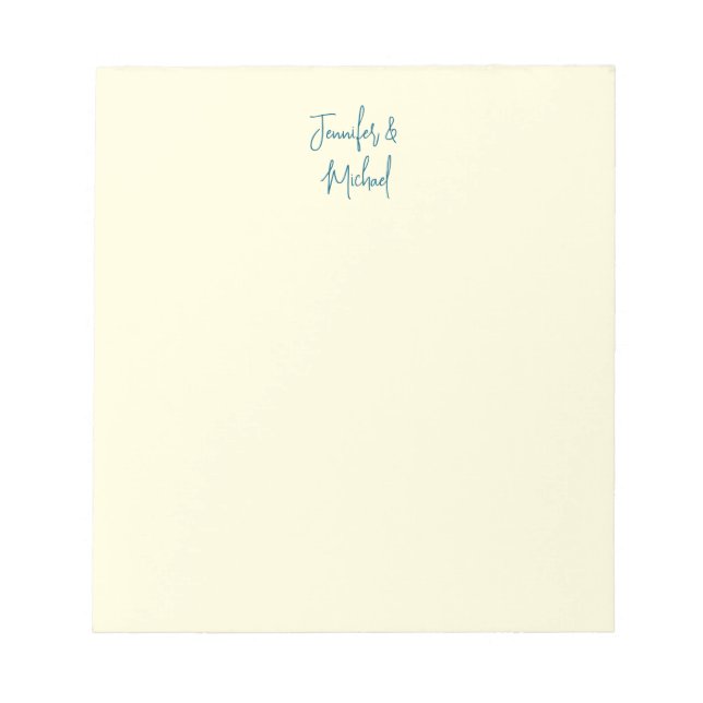 Professional minimalist calligraphy name notepad (Front)