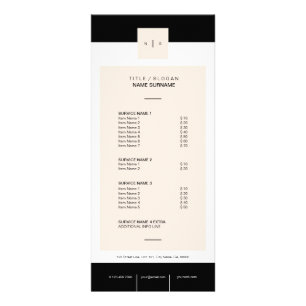 Professional Minimalist Clean Layout Modern Rack Card