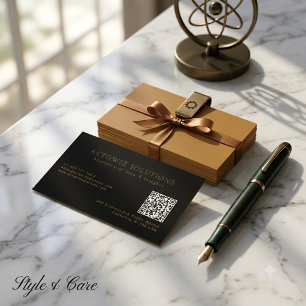 Professional Minimalist Editable Info Business Card