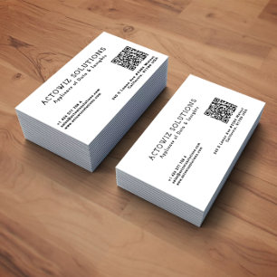 Professional Minimalist Editable Info Business Card