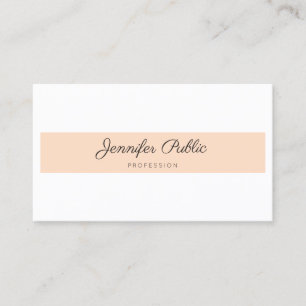 Professional Minimalist Elegant Modern Plain Business Card