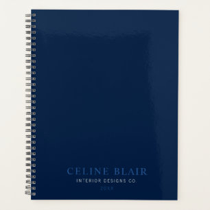 Professional Minimalist Elegant Navy Blue  Planner