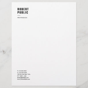 Professional Minimalist Elegant White Template Letterhead