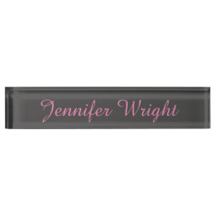 Professional minimalist feminine plain elegant nameplate