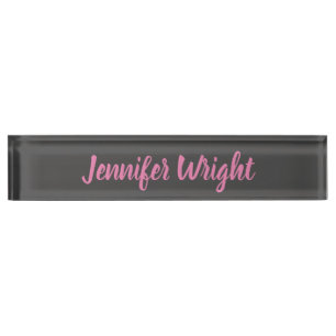 Professional minimalist feminine plain elegant nameplate