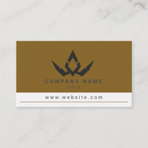 Professional Minimalist Gold and White Digital Business Card