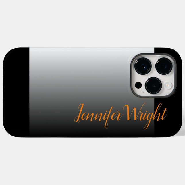 Professional minimalist handwriting grey black  Case-Mate iPhone case (Back (Horizontal))