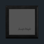 Professional minimalist handwriting grey black gift box<br><div class="desc">This template can be customized to meet all professional occupations.</div>