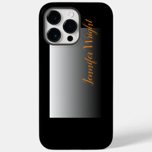 Professional minimalist handwriting grey black iPhone 14 pro max case