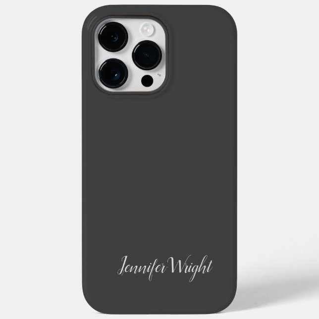 Professional minimalist handwriting grey Case-Mate iPhone case (Back)