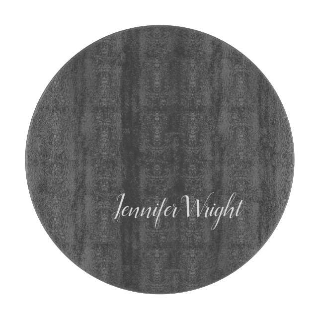 Professional minimalist handwriting grey cutting board (Front)