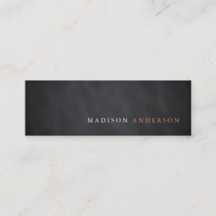 Professional Minimalist Modern Black Chalkboard Mini Business Card