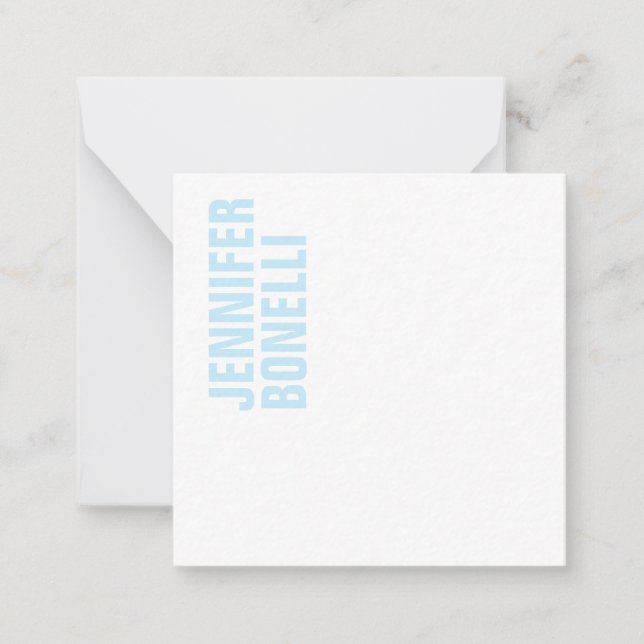 Professional minimalist modern bold blue white card (Front)