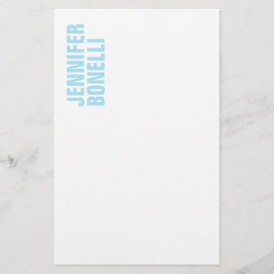 Professional minimalist modern bold blue white stationery