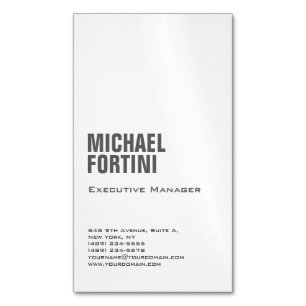 Professional minimalist modern bold plain 	Magnetic business card