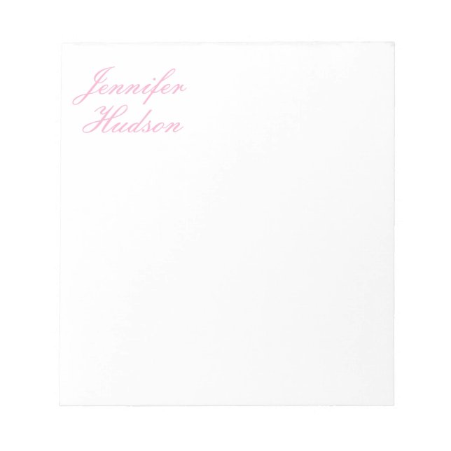 Professional minimalist modern calligraphy name notepad (Front)