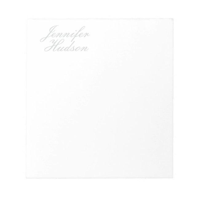 Professional minimalist modern calligraphy name notepad (Front)