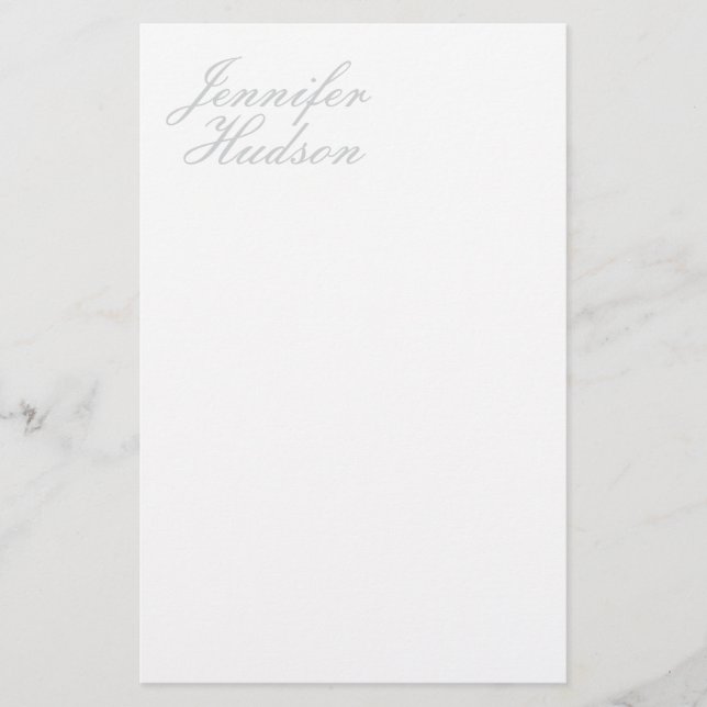 Professional minimalist modern calligraphy name stationery (Front)