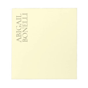 Professional minimalist modern cream color notepad