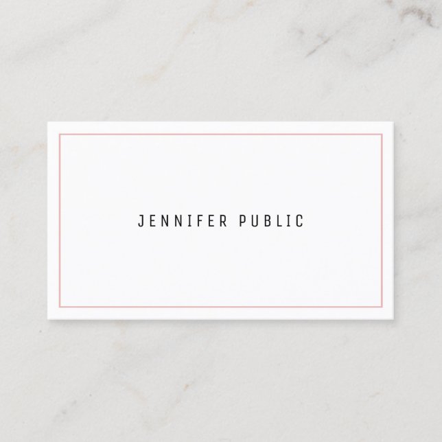 Professional Minimalist Modern Design Elegant Top Business Card (Front)