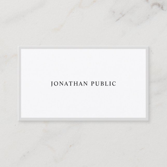 Professional Minimalist Modern Elegant Trendy Business Card (Front)