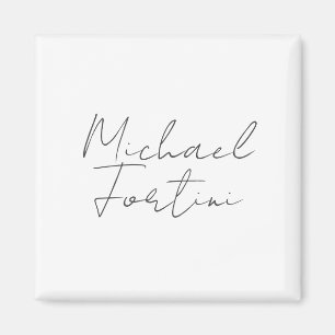 Professional minimalist modern grey white magnet