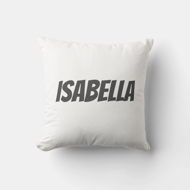 Professional minimalist modern grey white throw pillow (Front)