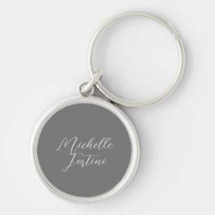 Professional minimalist modern handwriting name keychain