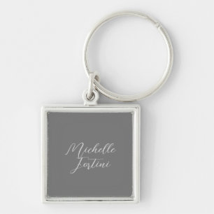 Professional minimalist modern handwriting name keychain