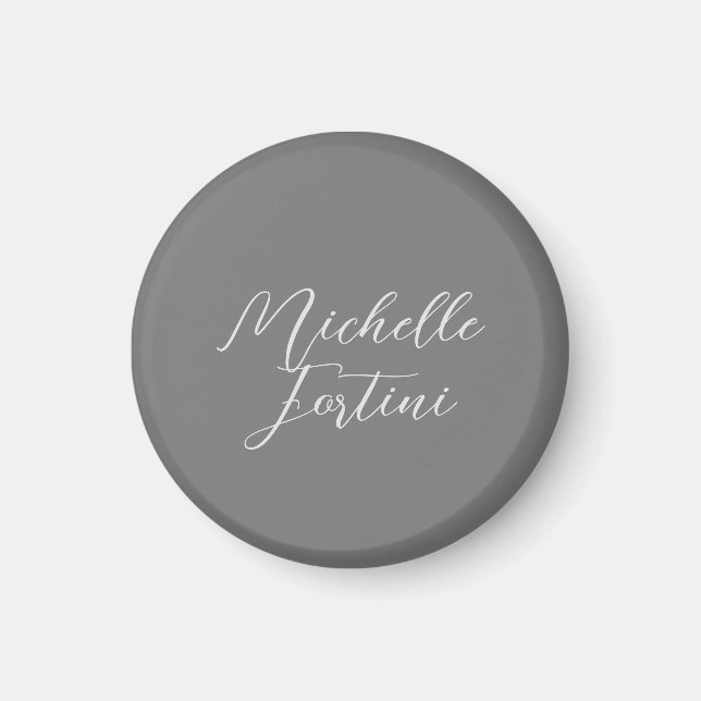 Professional minimalist modern handwriting name magnet (Front)