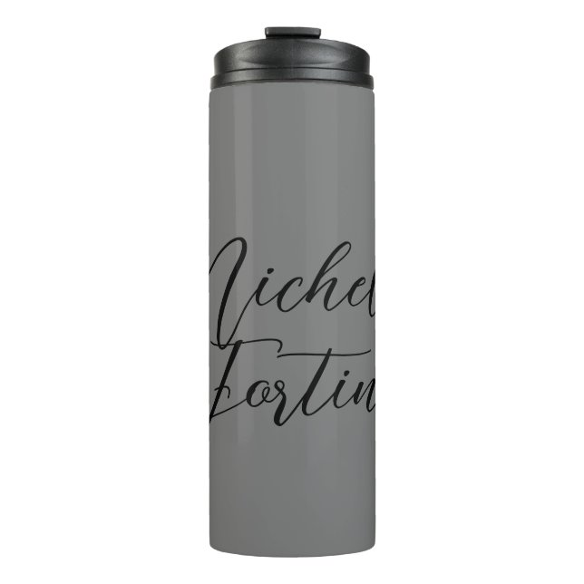 Professional minimalist modern handwriting name thermal tumbler (Front)