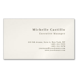 Professional Minimalist Modern Magnetic Business Card