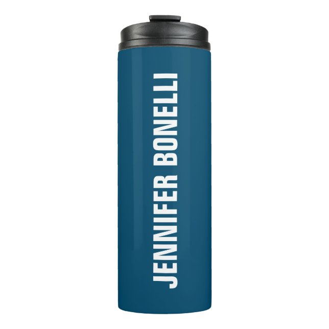 Professional minimalist modern ocean blue colour thermal tumbler (Front)