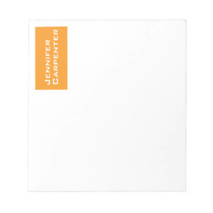 Professional minimalist modern orange white notepad
