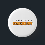 Professional minimalist modern plain 1 inch round button<br><div class="desc">A great design with bold letters on a white background. Your name in bold and its direction will surprise everyone in an instant.</div>