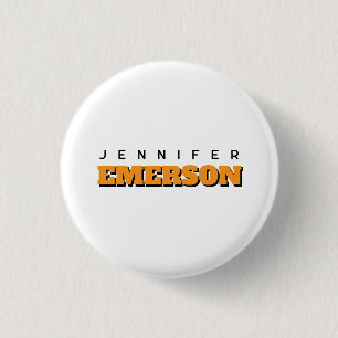 Professional minimalist modern plain  1 inch round button