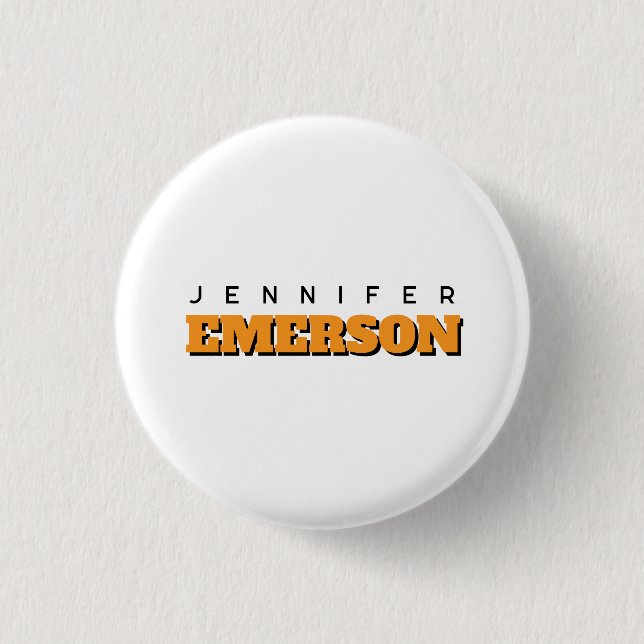 Professional minimalist modern plain  1 inch round button (Front)