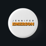 Professional minimalist modern plain 1 inch round button<br><div class="desc">A great design with bold letters on a white background. Your name in bold and its direction will surprise everyone in an instant.</div>