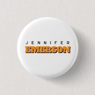 Professional minimalist modern plain  1 inch round button