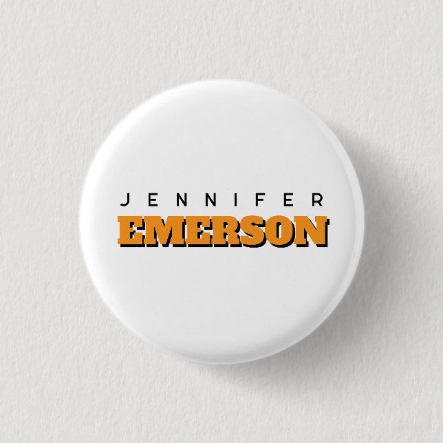 Professional minimalist modern plain  1 inch round button (Front)