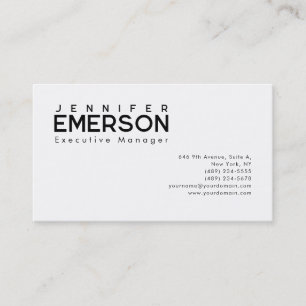 Professional minimalist modern plain  business card