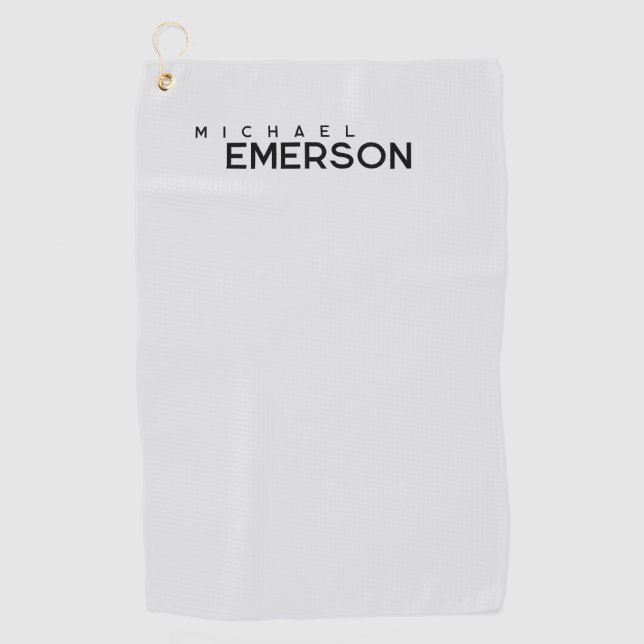 Professional minimalist modern plain  golf towel (Front)