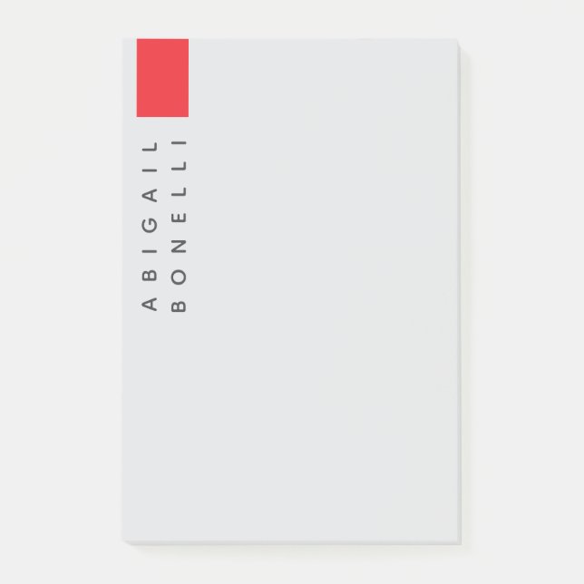Professional minimalist modern plain grey post-it notes (Front)