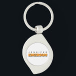 Professional minimalist modern plain keychain<br><div class="desc">A great design with bold letters on a white background. Your name in bold and its direction will surprise everyone in an instant.</div>