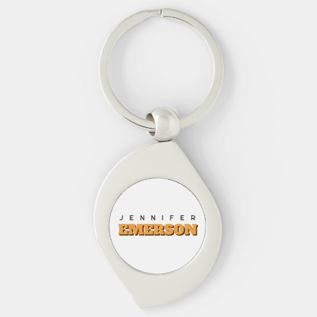 Professional minimalist modern plain  keychain (Front)