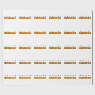 Professional minimalist modern plain name wrapping paper